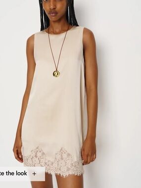 Reformation Jessalyn Silk Dress almond